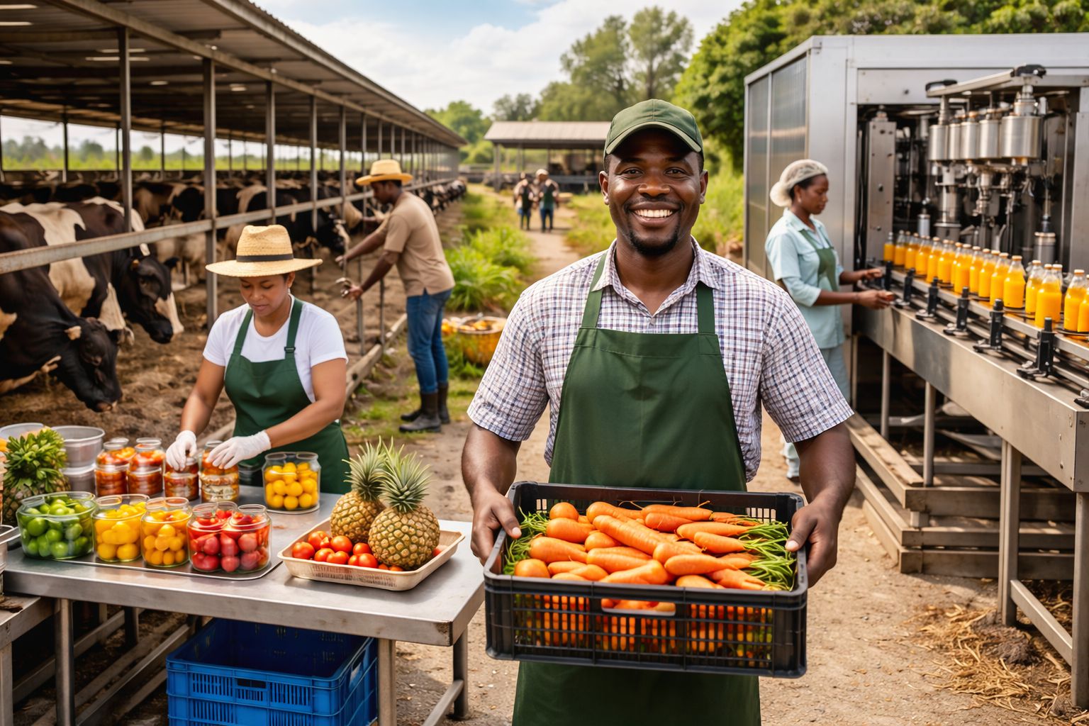 Élevage et transformation de produits agricoles